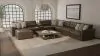Jackson Furniture Industries 3215/36/31/37/12/59/84-09 Jackson Furniture Industries 3215/36/31/37/12/59/84-09 Siena - 9 Piece Modular Sectional With Cuddler Seat Cushions And Included Accent Pillows And Cocktail Ottoman - Chocolate