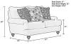 Jackson Furniture Industries 324502-1909/16-2921/08 Cumberland - Loveseat - Ecru