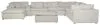 Jackson 4445/31/59/28/88/9-11 Jackson 4445/31/59/28/88/9-11 Posh - 9 Piece Modular Sectional With 3 Armless, 3 Corners, 2 Cocktail Ottoman, 1 Console - Porcelain