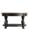 Riverside Furniture 32301 Barrington - 2 Tone Round Cocktail Table - Antique Oak / Matte Black