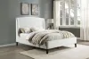 Coaster Fine Furniture 306020KE Mosby - Upholstered Eastern King Wingback Bed - Snow