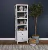 Coaster Fine Furniture 708254 Hollis - 4-Shelf Wood Media Tower With Drawers - Brown And White