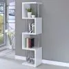 CoasterEveryday 801418 Baxter - 4-Shelf Bookshelf - White And Chrome