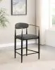 Coaster Fine Furniture 121186 Tina - Fabric Upholstered Counter Chair (Set of 2) - Dark Gray