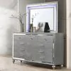 New Classic 00-9698S-DM New Classic 00-9698S-DM Valentino - 2 Piece Dresser & Mirror - Silver