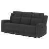 Coaster Fine Furniture 610284 Brentwood - Upholstered Motion Reclining Sofa - Dark Charcoal