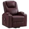 Coaster Fine Furniture 609479P Armstrong - Upholstered Power Lift Massage Recliner - Wine Red