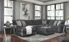 Benchcraft® 72600/16/34/67/08 Tracling - 4 Pc. - Left Arm Facing Corner Chaise 3 Pc Sectional, Ottoman - Slate