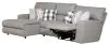 Jackson Furniture Industries 615/07/04/02-38 Jackson Furniture Industries 615/07/04/02-38 Rockport - 3 Piece Power Reclining Sectional With 1 LSF Lay-Back Chaise, 1 Armless Chair And 1 Lay-Flat Recliner - Gray