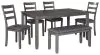 Ashley Furniture D383-325 Bridson - RECT DRM Table Set (Set of 6) - Gray