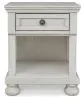 Ashley Furniture B742-91 Robbinsdale - One Drawer Night Stand - Antique White