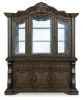 Ashley Furniture D947D1 Maylee - Dining Buffet And Hutch - Dark Brown