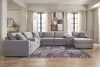Ashley Furniture 92104S42 Modmax - 8-Piece Sectional With Raf Corner Chaise And 2 Storage Consoles - Granite