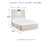 Ashley Furniture B192B34 Cambeck - Full Panel Bed With 4 Storage Drawers - Whitewash