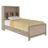 Samuel Lawrence Furniture S496-YBR-12 River Creek - Twin Bed with Bookcase Headboard - River Birch Brown