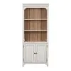 Liberty Furniture 652-HO201 Farmhouse Reimagined - Bookcase - Antique White / Chestnut Tops