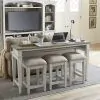 Liberty Furniture 824-OT-4PCS Heartland - 4 Piece Dining Room Set - Antique White / Tobacco Tops