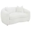CoasterElevations 509871-S2 Isabella - 2 Piece Faux Sheepskin Upholstered Sofa Set - Natural