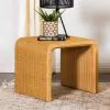 CoasterEssence 709817 Cahya - Square Woven Rattan End Table - Natural