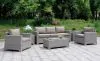 Furniture of America CM-OS1842GY-SET Brindsmade - 6 Piece Patio Set With Coffee Table & 2 End Tables - Light Brown / Gray