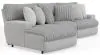 Jackson Furniture Industries 619/32/34/37-18 Jackson Furniture Industries 619/32/34/37-18 Abraxas - 3 Piece Power Reclining Sectional With 1 Lay-Back Chaise And 1 Recliner (LSF Chaise) - Moonstruck