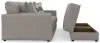 Jackson Furniture Industries 2405/36/37/77-18 Jackson Furniture Industries 2405/36/37/77-18 Trevor - 2 Piece Extra Deep Oversized Sofa With 2 Included Storage Cocktail Ottoman - Nickel