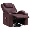Coaster Fine Furniture 609479P Armstrong - Upholstered Power Lift Massage Recliner - Wine Red