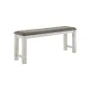 Liberty Furniture 182-B900124 Brook Bay - Upholstered Counter Bench - Textured White / Carbon Gray