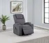 Coaster Fine Furniture 610453P Louie - Chenille Upholstered Power Lift Massage Chair - Dark Gray