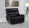 Coaster Fine Furniture 609613PP Hewitt - Leather Upholstered Dual Power Recliner Chair - Black
