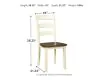 Ashley Furniture D335-01 Woodanville - Dining Room Side Chair (Set of 2) - Cream / Brown