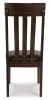 Ashley Furniture D596-01 Haddigan - Dining UPH Side Chair (Set of 2) - Dark Brown