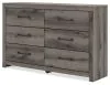Ashley Furniture PCB2405-31 Graystorm - Six Drawer Dresser - Brown Gray