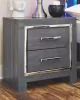 Ashley Furniture B214/31/36/87/84S/86/92 Ashley Furniture B214/31/36/87/84S/86/92 Lodanna - 6 Pc. - Dresser, Mirror, Full Panel Bed with 2 Storage Drawers, Nightstand - Gray
