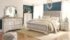 Ashley Furniture B743/31/36/46/78/76/95 Ashley Furniture B743/31/36/46/78/76/95 Realyn - 6 Pc. - Dresser, Mirror, Chest, California King Upholstered Sleigh Bed - Two-tone
