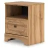 Ashley Furniture PCB1075-91 Aleaport - One Drawer Night Stand - Warm Brown