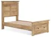 Ashley Furniture PCB1170B22 Ashley Furniture PCB1170B22 Makidern - Twin Panel Storage Bed With Storage Footboard - Tan