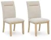 Ashley Furniture PCD852-01 Lasinger - Dining Upholstered Side Chair (Set of 2) - Light Brown