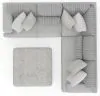 Jackson Furniture Industries 3303/7246/28-18 Jackson Furniture Industries 3303/7246/28-18 Logan - 2 Piece Upholstered Sectional With Comfort Coil Seating - 46