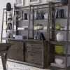 Liberty Furniture 466-HOJ-JEC Stone Brook - Jr Executive Credenza Set - Rustic Saddle
