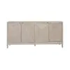Liberty Furniture 2146-AC1000 Kinsley - 4 Door Accent Cabinet - Washed Taupe / Silver Champagne