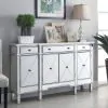 CoasterElevations 102595 Aconitum - 4 Door Mirrored Storage Accent Cabinet - Silver