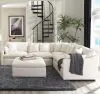 CoasterElevations 551453 Hobson - Square Upholstered Ottoman - Ivory