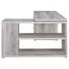 CoasterEveryday 801516 Yvette - 3-Drawer L-Shape Computer Desk - Gray Driftwood