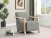 CoasterEveryday 902269 Diego - Upholstered Accent Arm Chair With Wood Arms - Gray