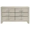 Coaster Fine Furniture 225063 Trenton - 6-Drawer Bedroom Dresser - Rustic Cream