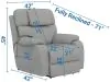 Jackson Furniture Industries 642567-2087/28-2088/28 Jackson Furniture Industries 642567-2087/28-2088/28 Dreamtime - Power Headrest Power Lay Flat Recliner With CR3 Heat/Massage/Zero Gravity - Steel
