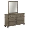 Liberty Furniture 104G-BR-DM Liberty Furniture 104G-BR-DM Twin Lakes - Dresser & Mirror - Gray