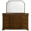 Coaster Fine Furniture 205303M Garland - 11-Drawer Bedroom Dresser With Mirror - Brown Cherry