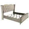 Coaster Fine Furniture 222661KE Lorient - Eastern King LED Upholstered Bed - Ivory And Camel